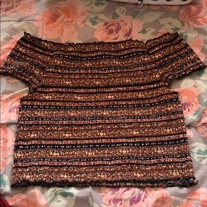 Off the Shoulder Crop Top